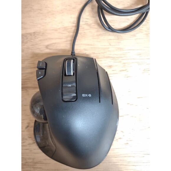 Elecom EX-G Wired Trackball Mouse M-XT3UR Ergonomic Design Gray Ball TESTED - Picture 2 of 3